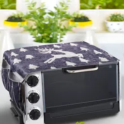 AAZEEM Purple & White Printed Microwave Oven Top Cover-image-51