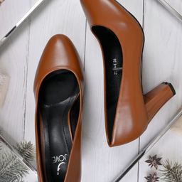 Jove PU Block Heel Pumps-picture-38