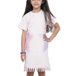 PILOLO Girls Round Neck A-Line Cotton Dress-picture-12