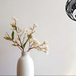 THE QUIRKY HOME White & Black Koi Fish Yin & Yang Printed Ceramic Wall Plates-image-57