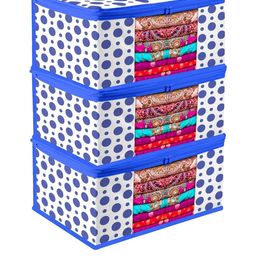 AMAK INC Blue Fabric Multi-Utility Wardrobe Organisers-picture-26