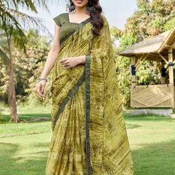Lookmark Floral Printed Pure Georgette Saree-image-35