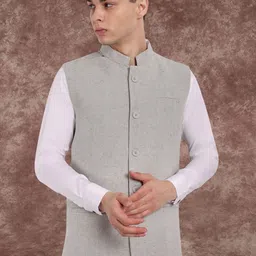 SKAVIJ Men Mandarin Collar Nehru Jacket-30