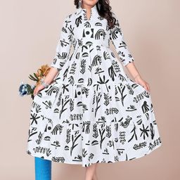 VenderVilla Print A-Line Midi Dress-image-86