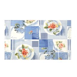 Kuber Industries Blue & White Flower Check Printed Shelf Liner Organiser-picture-43