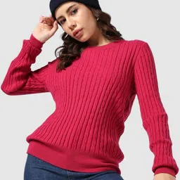 GAP Women Cable Knit Crew-Neck Pullover Cashsoft Sweaters-image-25