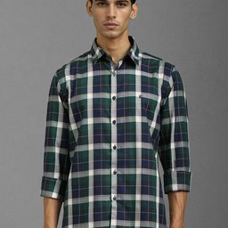Louis Philippe Sport Men Super Slim Fit Opaque Checked Casual Shirt-image-45
