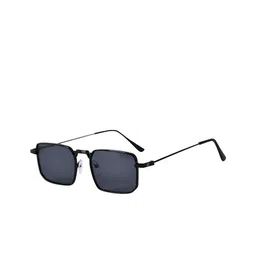 HASHTAG EYEWEAR Unisex Rectangle Sunglasses with UV Protected Lens B-2178-Black-2804-39