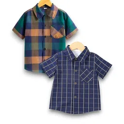 LUVITUS Boys Pack of 2 Checked Casual Shirt-picture-0