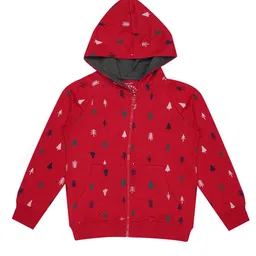 YALZZ Girls Abstract Printed Hooded Full Sleeve ZipUp Sweatshirt-picture-19