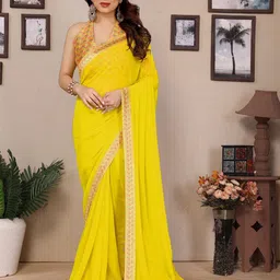 Moda Rapido Embellished Poly Georgette Fusion Saree-image-85