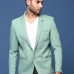 SHOWOFF Cotton Slim-Fit Single-Breasted Blazer-image-68