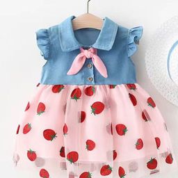YK Girls Floral Printed Fit & Flare Dress-picture-33