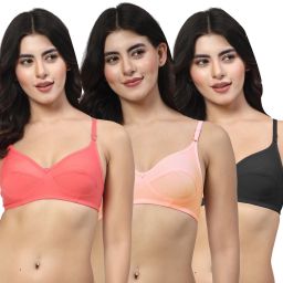 Pack of 3 Women Everyday Non Padded Bra-image-31