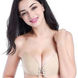 Invisible Silicone Gel Self Adhesive Backless Reusable Stick on PushUp Bra DN173 Nursing Breast Pad-image-72