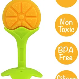Silicone BPA Free Fruit Shape Teethers for Baby/Infants/Children (Orange) Teether-19