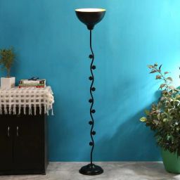new era Uplighter Small Rose Black Metal Shade Floor Lamp with Black Base-picture-28