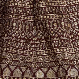 FABPIXEL Embroidered Sequinned Semi-Stitched Lehenga & Unstitched Blouse With Dupatta image 4