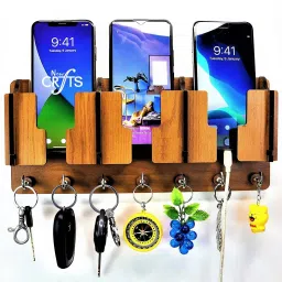 3 MOBILE WITH KEY HOLDER Wood Key Holder-image-57