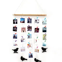 Macrame with birds Wall Hanging Pictures Organizer 10 inch Photo Wall Hanging-picture-15