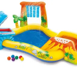Boxo Inflatable Kids Pool with Spray Water Slide With Pump Inflatable Swimming Pool-31