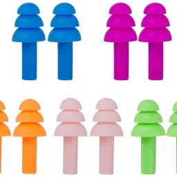 Silicone Noise Reduction Earplugs – 5 Pairs, Reusable & Soft Ear Plug-image-35