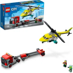 City Rescue Helicopter Transport (215 Blocks) Model Building Kit-20