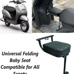 Universal Folding Baby Seat Compatible for Access Single Bike Seat Cover For Honda, Hero, TVS, Suzuki Access 125, Access, Activa, Activa 3G, Activa 4G, Activa 5G, Activa 6G, Jupiter, Burgman-13