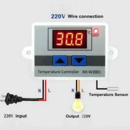 techsupreme COMBO 1 W3001 2 3 Inch Cooling Fan 2 Pin AC Power Cord (Cable) 2 mtrs XH W3001 AC 220V 1500W DIGITAL MICROCOMPUTER THERMOSTAT SWITCH For Diy Incubator Temperature Sensor and Controller Electronic Hobby Kit image 4