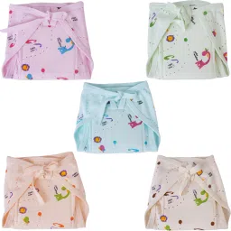 Cotton Hosiery Printed Cushioned Padded Nappy/Langot For 0-6 Months Baby-25