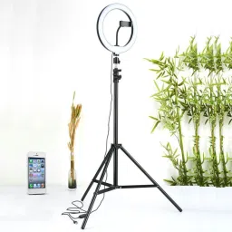 GiftNow 10"Inch Led Ring Light with Tripod Stand for Youtube |Reels| Makeup Videos Ring Flash-picture-12