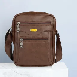 Brown Men & Women Sling Bag - Extra Large Crossbody Messenger Bag-image-121