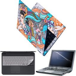 FineArts Full Body Laptop Skin with Screen Guard and Key Guard - Mermaid Combo Set-image-8