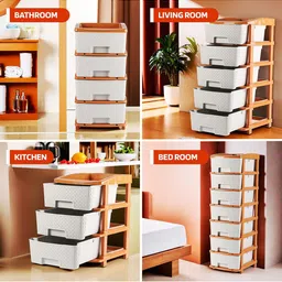 Kuber Industries White Set of 1 Reusable Drawer Organiser Organisers image 4