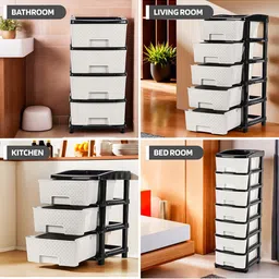 Kuber Industries Black Set of 1 Reusable Drawer Organiser Organisers image 5
