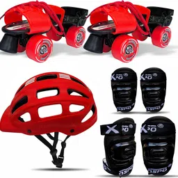 jaspo Marshal Trainer Adjustable Roller Skate Combo(Skates+Helmet+Knee+Elbow Guards) Skating Kit-picture-32