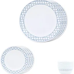 Pack of 12 Glass Denham Breakfast Set - 12 Pc | For Family of 4 | Microwave & Dishwasher Safe Dinner Set-image-55