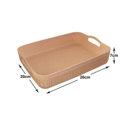 Kuber Industries Set of 2  Textured Unbreakable Plastic Storage Basket image 4