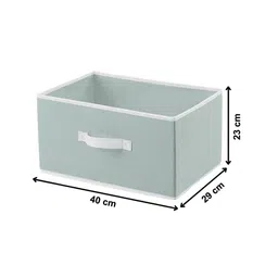 Kuber Industries Grey Solid Multipurposes Rectangular Foldable Storage Box image 3