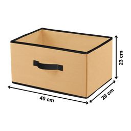 Kuber Industries Set Of 6 Brown Solid Multipurposes Rectangular Foldable Storage Box image 4