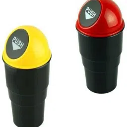 Home,Office,Ashtray, Car Mini Size Garbage Can Trash Dust Car Accessory Bin Plastic Dustbin Multi color ( LETS TAKE ONE STEP TO MAKE INDIA CLEAN) Plastic Dustbin (PACK OF 2) Plastic Dustbin Plastic Dustbin (Multicolor) Car Trash Bin Bag-image-94