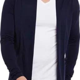 Men Full Sleeve Blue Shrug-image-7