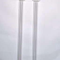 Glass Oil Burner Pipe 8 inch Transparent, (Clear) -Pack of 2 Borosilicate Glass Inside Fitting Hookah Mouth Tip-image-57