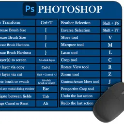 Kirmada Printed Design Photoshop Ms Shortcut Key Non-Slip Water Proof Mouse Pad. Mousepad-19