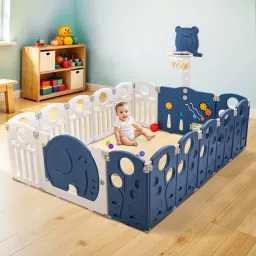 2 in 1 Playpen for Kids Indoor & Outdoor Activity Playards for Baby - 16 Panels-19