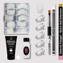 PolyGel Nail Art Quick Building 30ml Pack - Quick Nail Extension Gel White (Combo Kit)-image-34