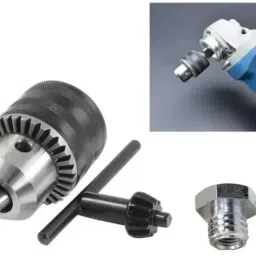 Drill Chuck for Angle Grinder and Drill Machine With Converter Nut Adaptor Key Set Female 1/2" 20 Unf 13mm-20