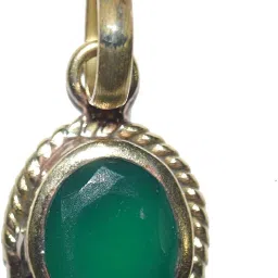 Green Onyx GemPebble Pendant (Asth Dhaatu) OF 5-6 RATTI Pebble Regular Oval Crystal Pebbles-image-14
