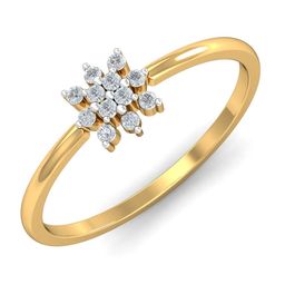 KUBERBOX Alaine Elegance 18KT Gold Diamond Studded Finger Ring- 1.76gm-image-61