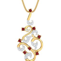KUBERBOX 18KT Gold Diamond-Studded Barnabas Pendant - 1.63gm-image-23